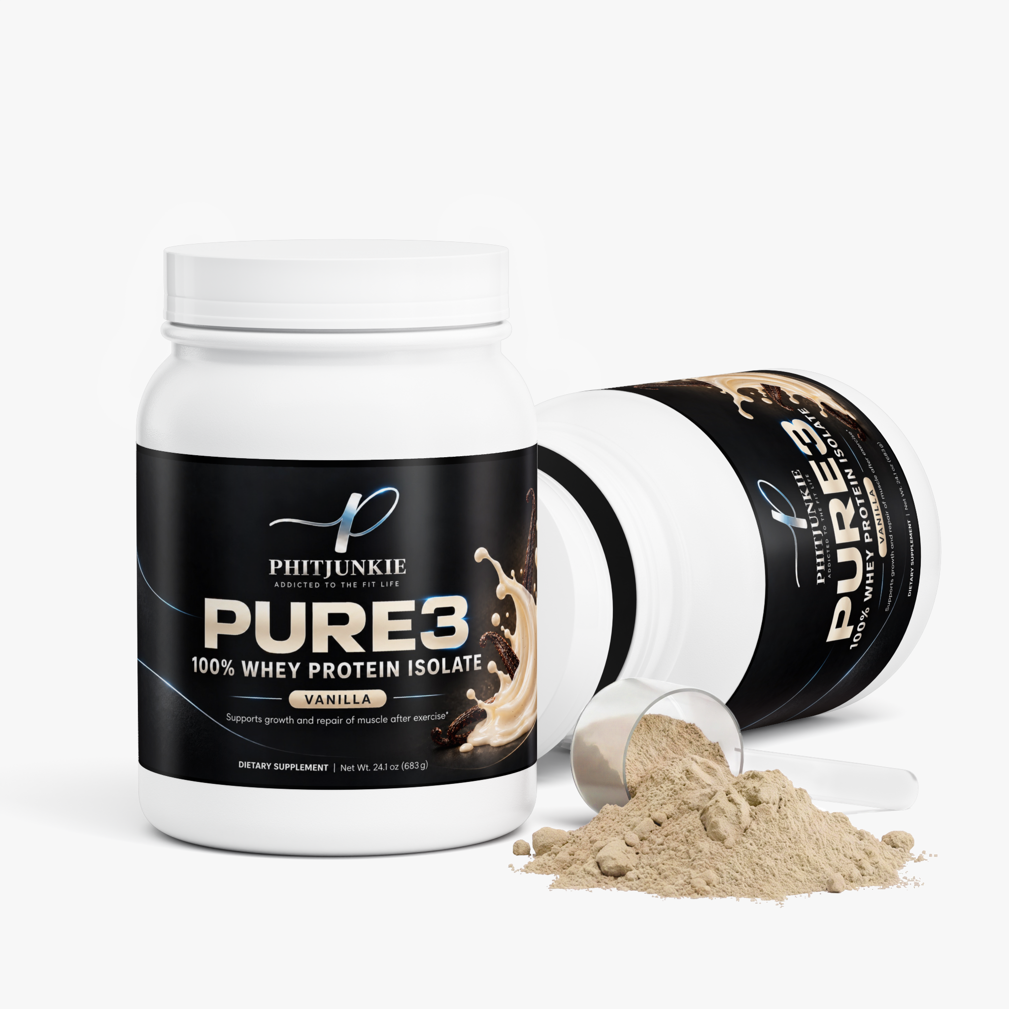 Pure3 100% Whey Protein Isolate (Vanilla) 